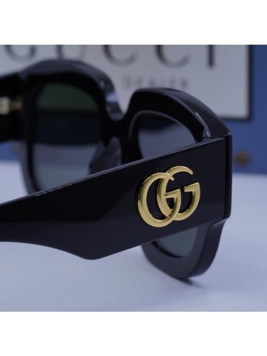 Gucci GG1546S 001 Square Sunglasses - Black / Grey main image 10